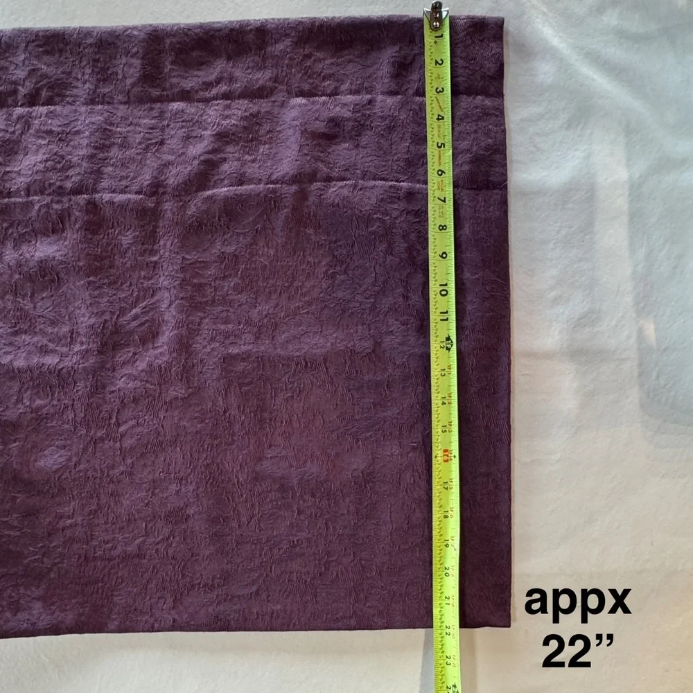 Amethyst Jacquard Brocade Croscill Fabric Curtain Valance (2-piece 53”x22” each)